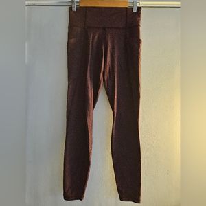 Athleta Women's Burgandy Athletic Running Yoga Leggings Size S